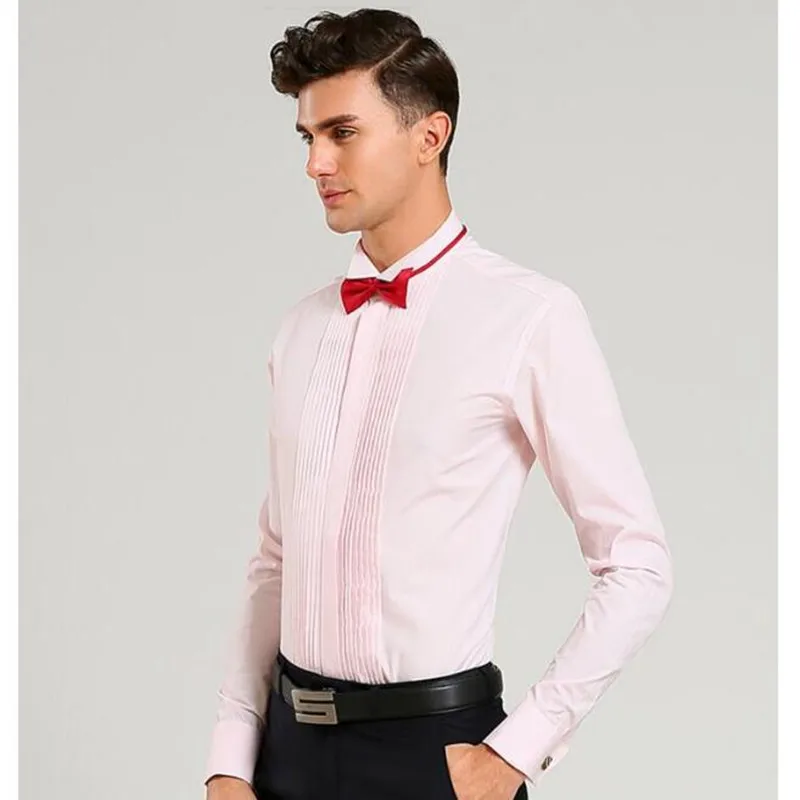 Custom made men shirt contracted men wedding groom shirt good quality