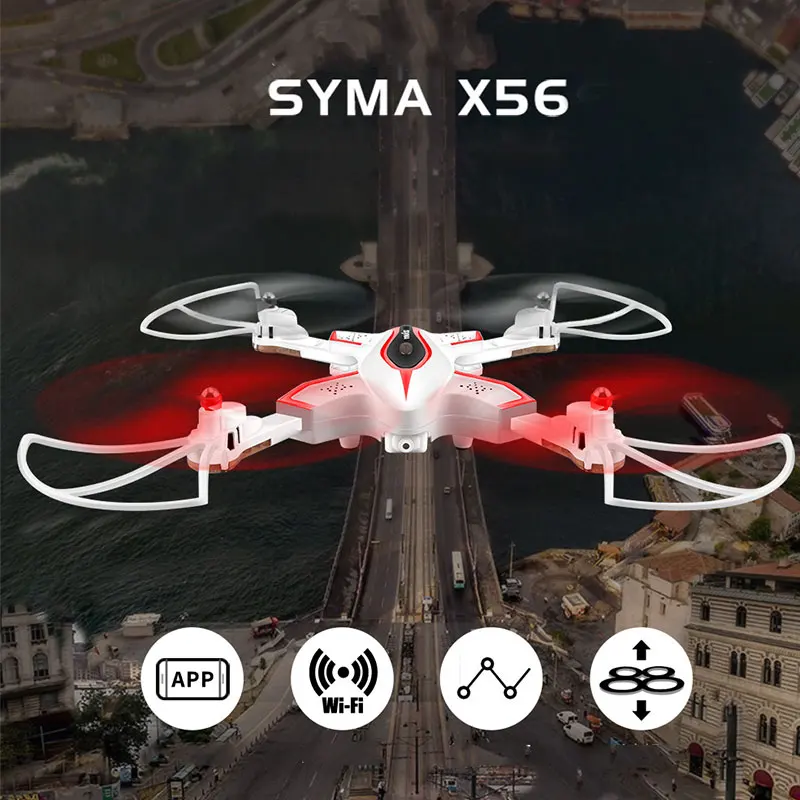 

X56W High Performance Drone Speed 0.3MP Adjustable WiFi LED Lighting APP Remote UAV Quadcopter Altitude Hold SYMA