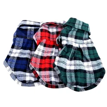 Одежда для маленьких собак весна и лето хлопок Рубашки в клетку боди для Чихуахуа щенок йоркширского терьера Костюмы