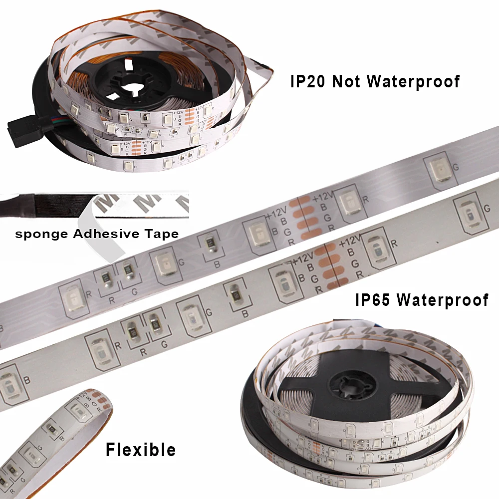 LED Strip Light Flexible Neon Backlight TV Lights For Home Living Room Decoration Waterproof tira Led Diode Tape 12V RGB Strip (5)