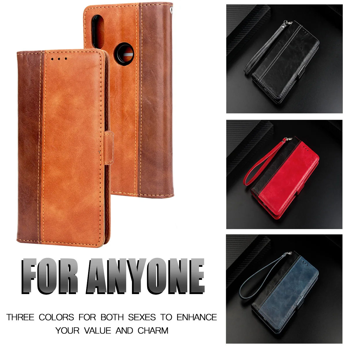 For Samsung galaxy m30 case luxury splice wallet m20 m10 Business Color matching pu ard slot stander | Мобильные телефоны и