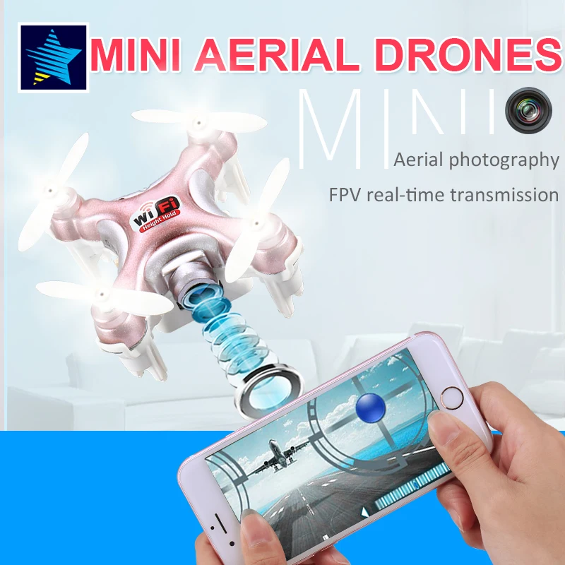 

New Bricks CX-10WD Mini With High Hold Mode 0.3MP Camera 2.4G 6-axis Phone WIFI Control Mode RC RTF Toys lepin