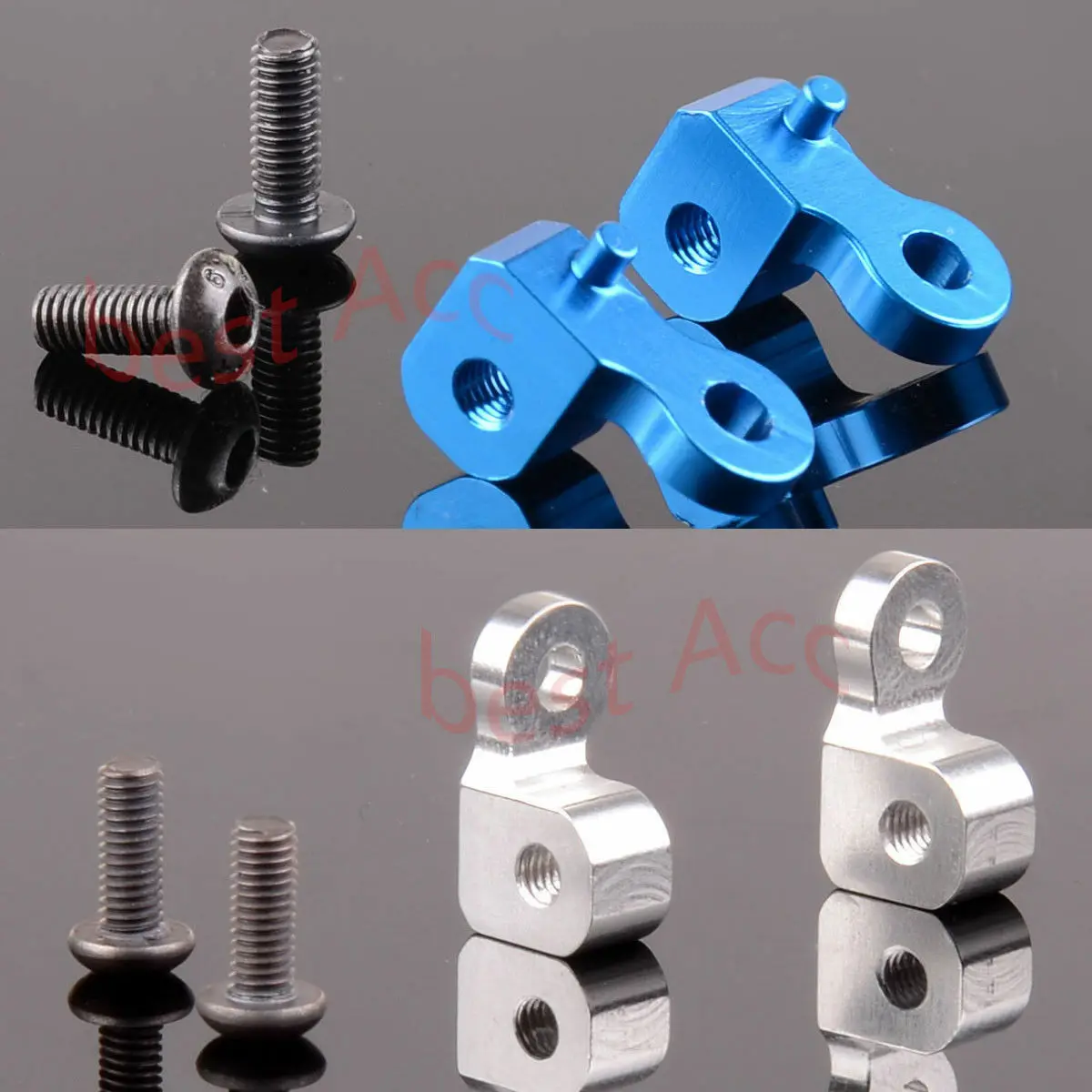 

2PCS Small Rear Upper Damper Shock Mount TAMIYA CC01 CC070R RC CAR 1/10 Aluminum