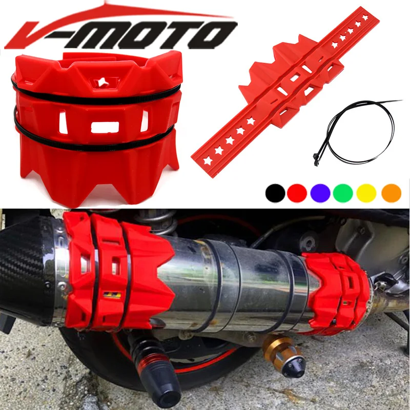 

Motorcycle exhaust pipe drop protection ring Muffler protection rubber For HONDA CB 300F CB400F CB500F CB500X Black