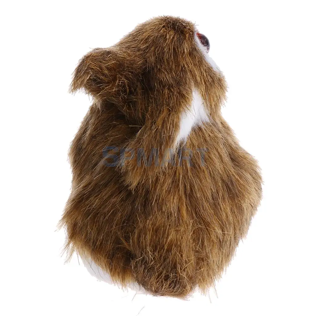 Lifelike Simulation Plush Stuffed Rabbit Hare Bunny Animals Model Figure Plush Figures Soft Toy Home Decoration Brown