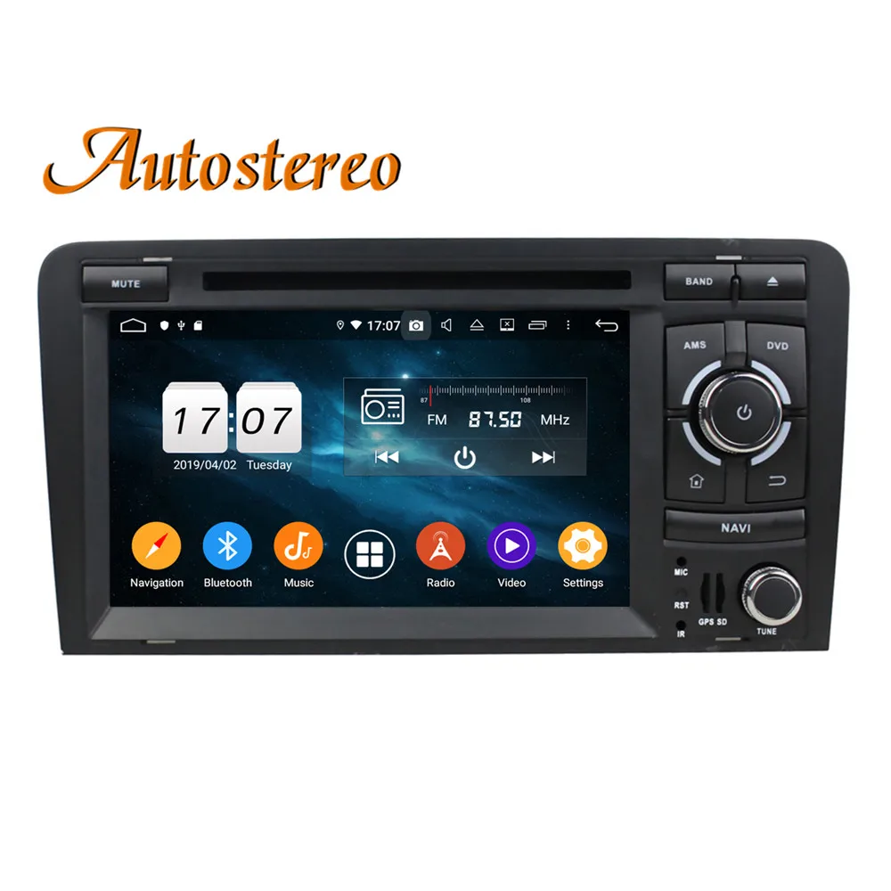 Cheap DSP Android 9  GPS Navigation Car DVD CD player Stereo For Audi A3 S3 2003-2012 Multimedia player radio tape recorder head unit 2