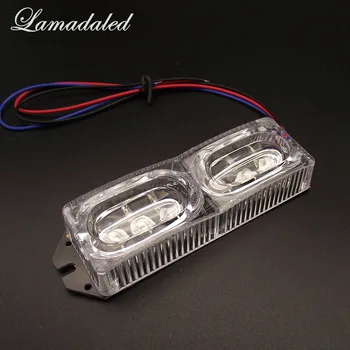 

Lamadaled red blue DC12V 6LED car braking strobe light vehicle Flash lights Car Truck braking lamp motorcycle warning light