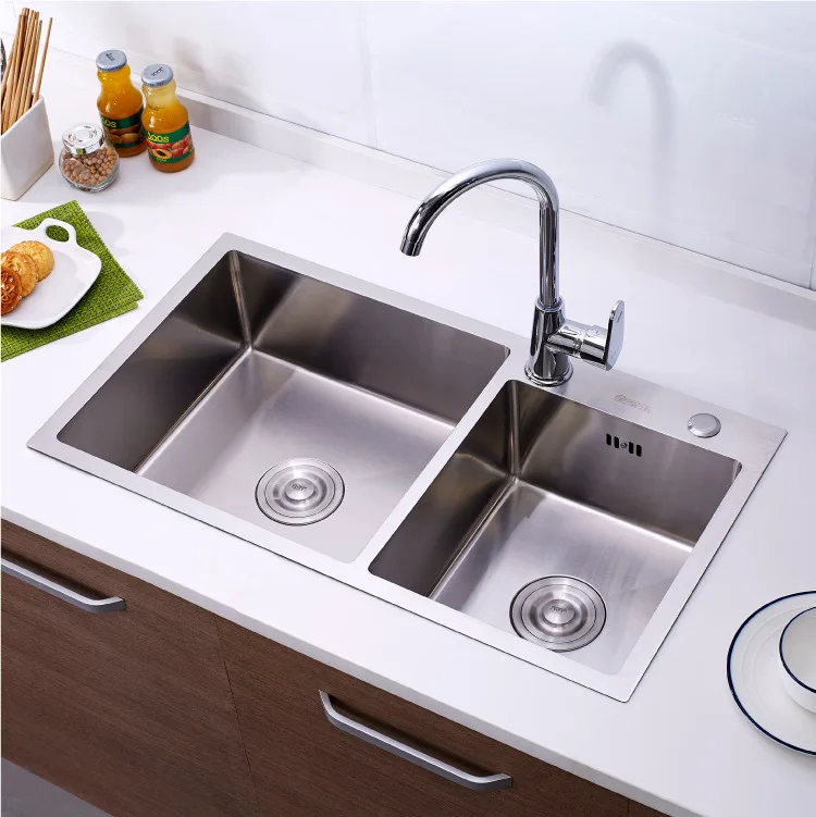 Us 185 28 47 Off 304 Stainless Steel Kitchen Sinks With Soap Dispenser Single Groove Single Bowl Or Undermount Sinks Vegetable Washing Basin Pots In