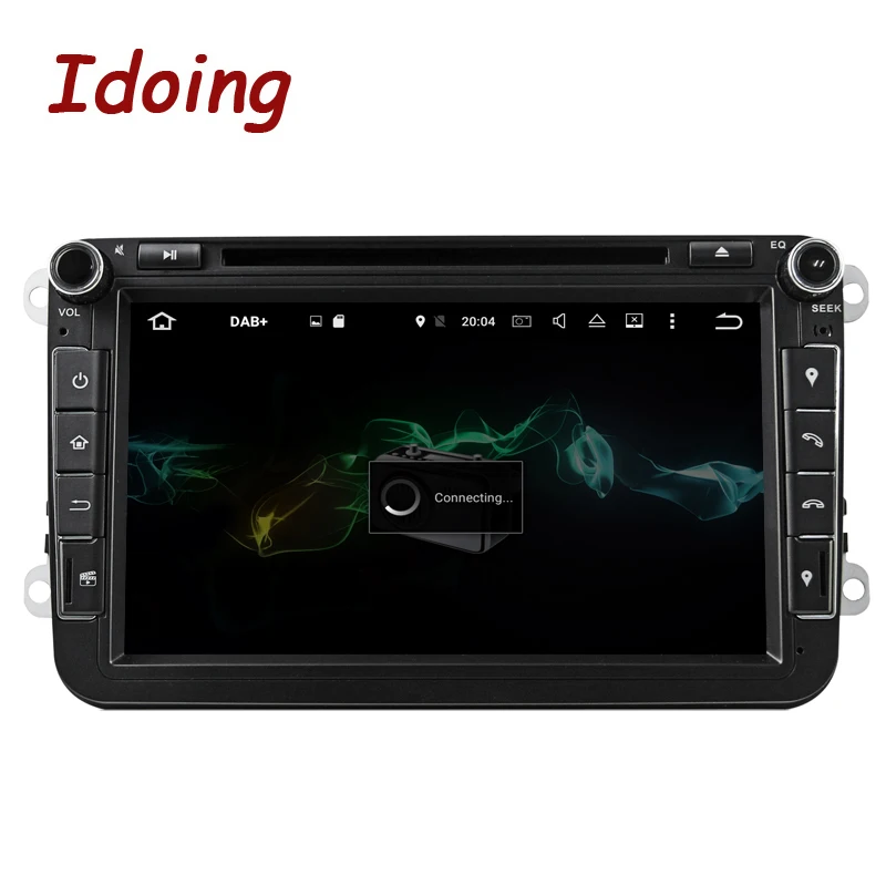 Idoing Android9.0 4G ram 32G rom 8Core 2Din руль для Skoda/Seat Автомобильный мультимедийный dvd-плеер быстрая загрузка ТВ 1080P HDP