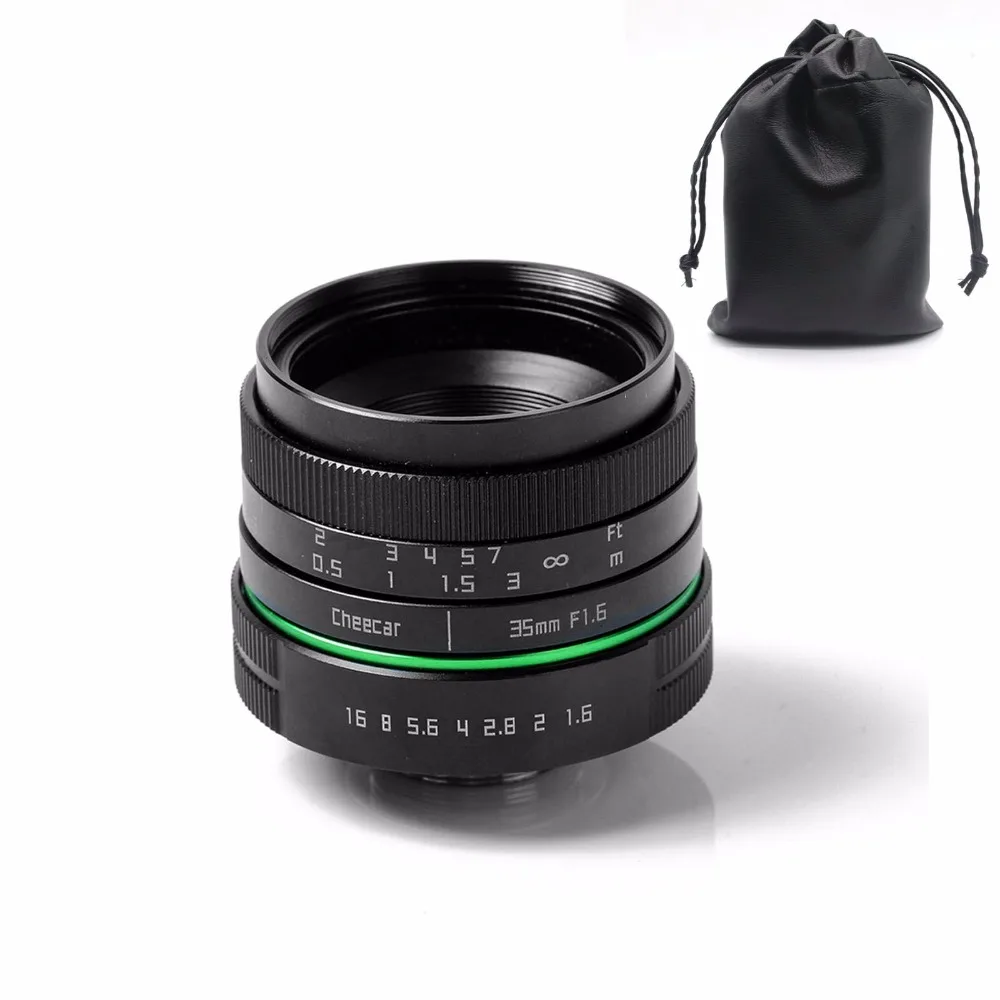 Новинка Зеленые Круглые линзы для камеры видеонаблюдения 35 мм sony NEX canon E0SM N1 PQ