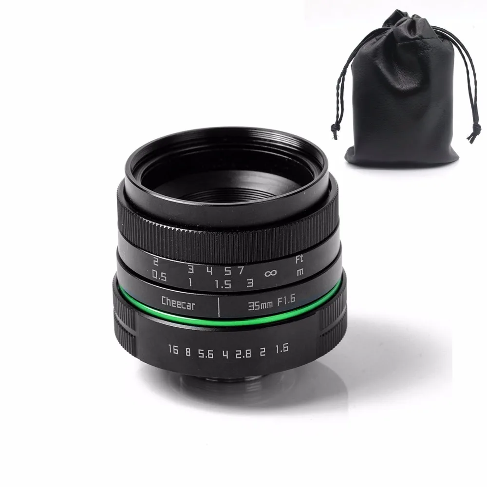 New green circle 35mm APS-C CCTV camera lens for  sony NEX canon E0SM N1 PQ Panasonic Lumix micro camera +gift  free shipping