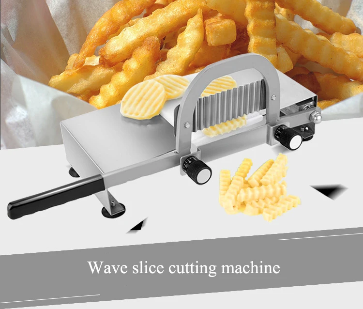 

Wave potato cutter machine Wavy French fries cutter Potato chips slicer machine fruits vegetable slicing machine