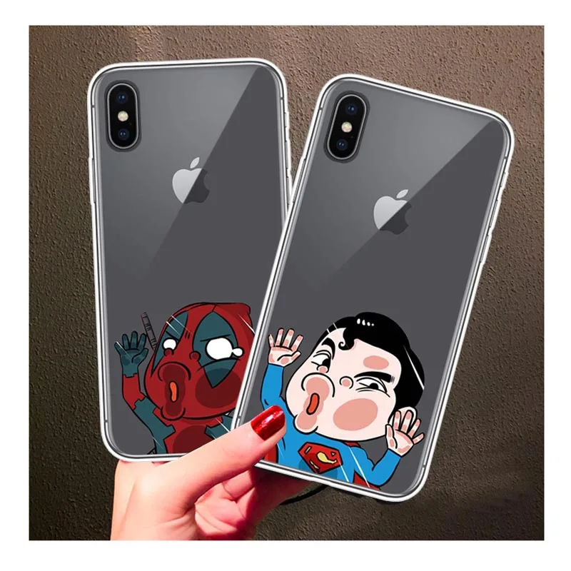 Силиконовый чехол CinkeyPro для iPhone X XR Xs Max 8 7 6 Plus S 5S SE прозрачный телефона TPU задний s