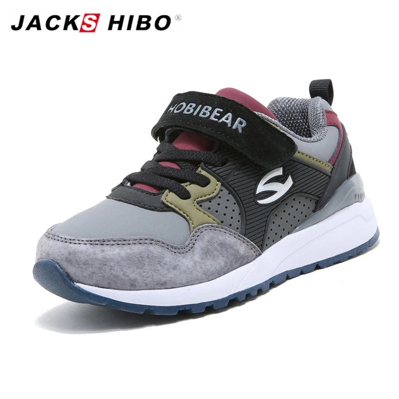 

JACKSHIBO Autumn Kids Shoes Boys Shoes Lightweight Children Casual Sneakers Kids Sneakers Children Running Shoes Leather Shoes