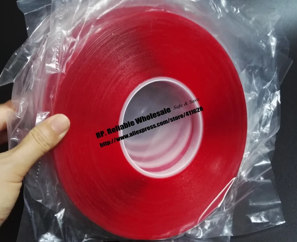 0.5mm Thick, 5 Rolls,(8mm*33Meters) Transparent Double Adhesive Acrylic