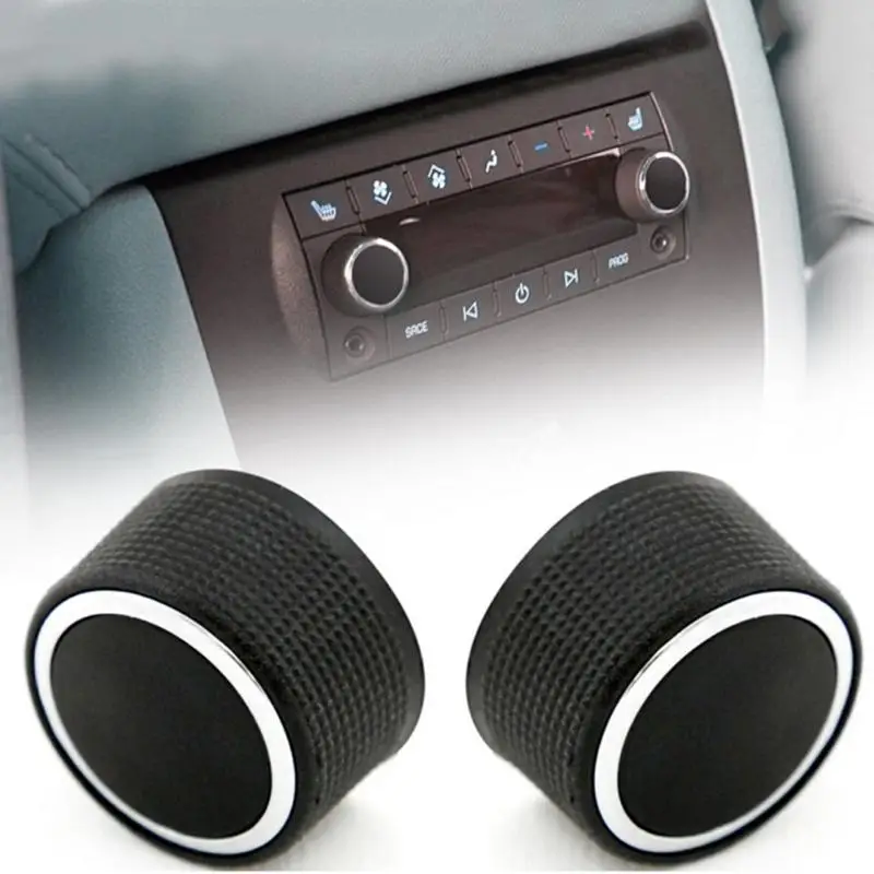 

VODOOL 2pcs Audio Radio Rear Control Knobs Air Conditioning Button for Chevrolet GMC Air-Conditioning Installation Car Stytling