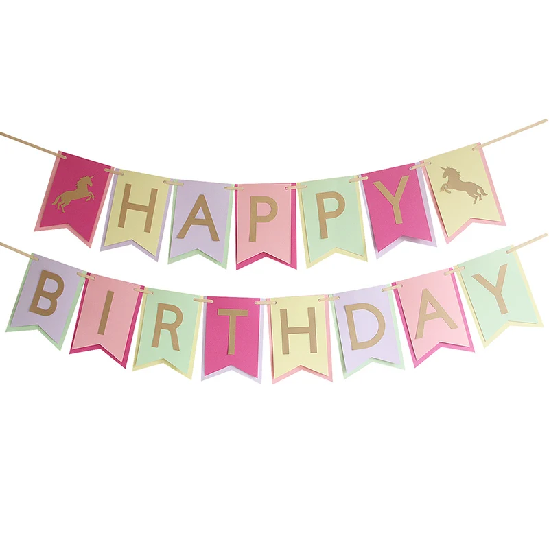 Unicorn Banner Personalized Handmade Multi Layer Bunting Banner