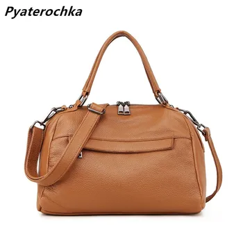 

Pyaterochka Women Real Leather Handbag Tote Luxury Crossbody Shoulder Bag Famous Brand Thread Fashion Casual Totes Cheap
