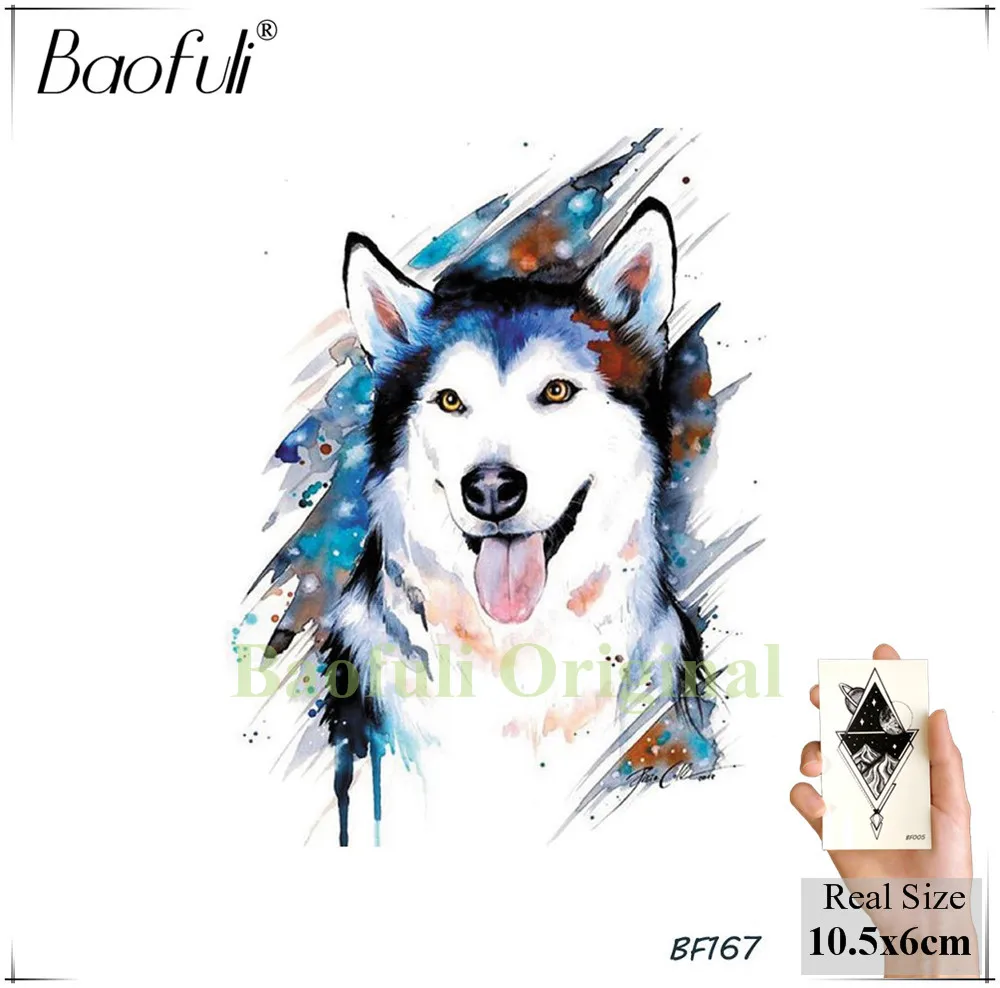 BAOFULI Flash Galaxy Coyote Tribal King Wolf временная татуировка Мужская водостойкая фальшивые татуировки руки акварель боди-арт Татуировка наклейка