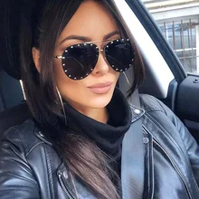 RFOLVE, модные солнцезащитные очки пилота, женские, брендовые, Роскошные, анти-УФ, солнцезащитные очки, сплав, очки, оправа, очки для девушек, оттенки, UV Gafas R130