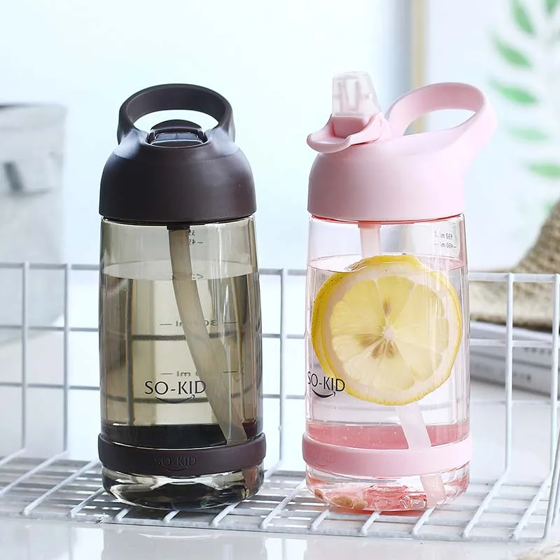 

550ml Baby Feeding Plastic Cup BPA Free Children Bottle With Straw Drinker Leak-proof Tumbler Portable Learn Drinking Sippy Cup