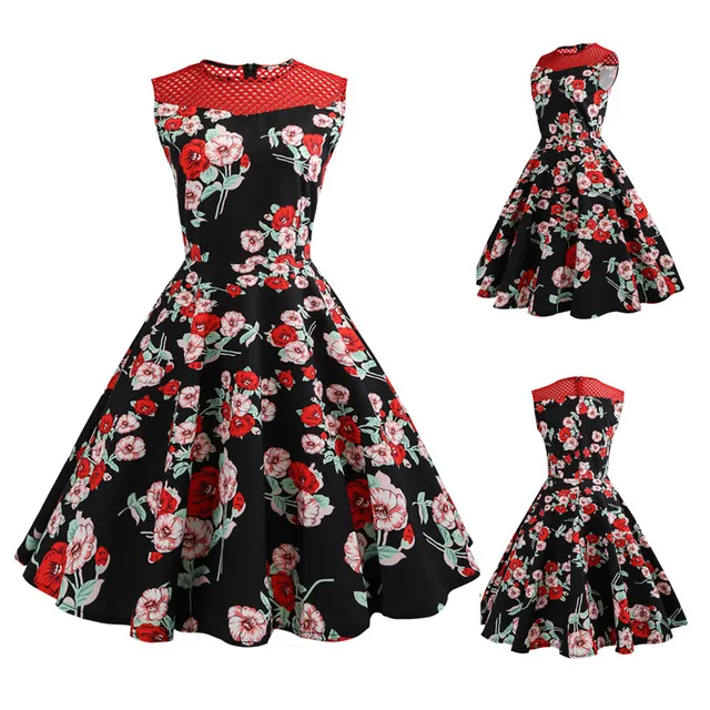 Printed Tea Length Dresses