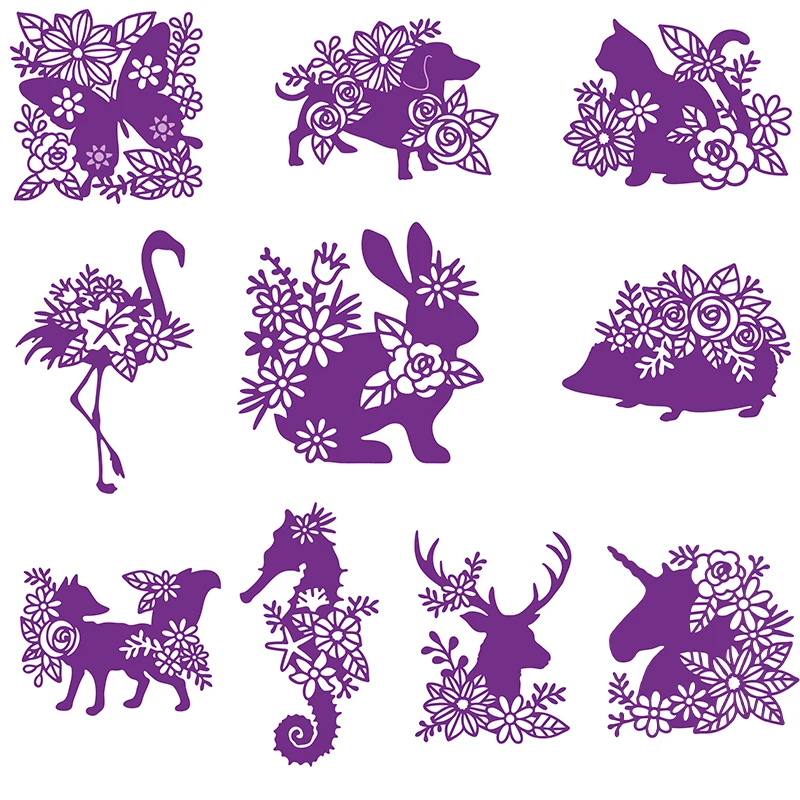 

Silhouette Animals Metal Cutting Dies Stencils For DIY Scrapbooking Album Photo Paper Cards Crafts Decoration Emboss New 2019