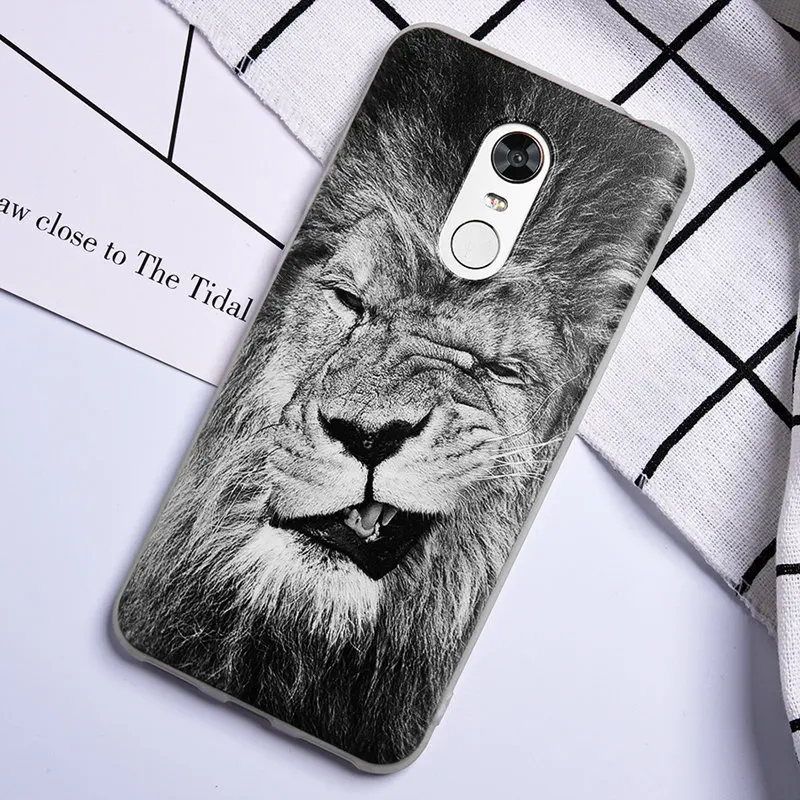 TOMKAS Painted Phone Case For Xiaomi Redmi 4X 5 Plus Flower Plants Animal Patterned  TPU Silicone Back Cover Coque fundas        (22)