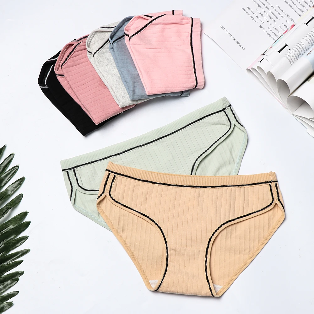 

Cotton panties for women Breathable Antibacterial ladies briefs sexy lingerie girl underwear female underpants solid color panty