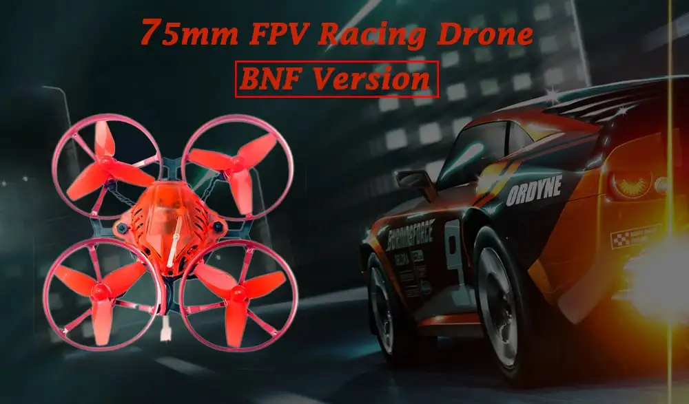 Happymodel Snapper7 75mm Crazybee F3 OSD 5A ESC 1S Brushless Whoop FPV Racing Drone BNF- Red with FlySky Receiver