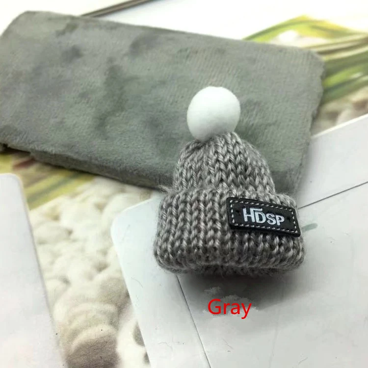 5 шт. Maomao мяч мини вязание шляпа DIY кукла декоративные принадлежности чехол для телефона сумка Одежда художественное ремесло материалы детское украшения для волос - Цвет: Gray