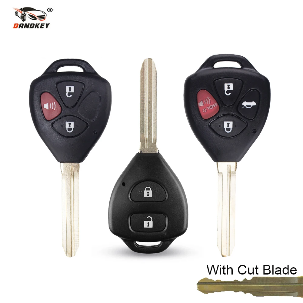 

DANDKEY copy lade 4 Buttons Car Remote Key Shell Cover Fobs Replacements Case For Toyota RAV4 Camry Avalon Corolla Matrix