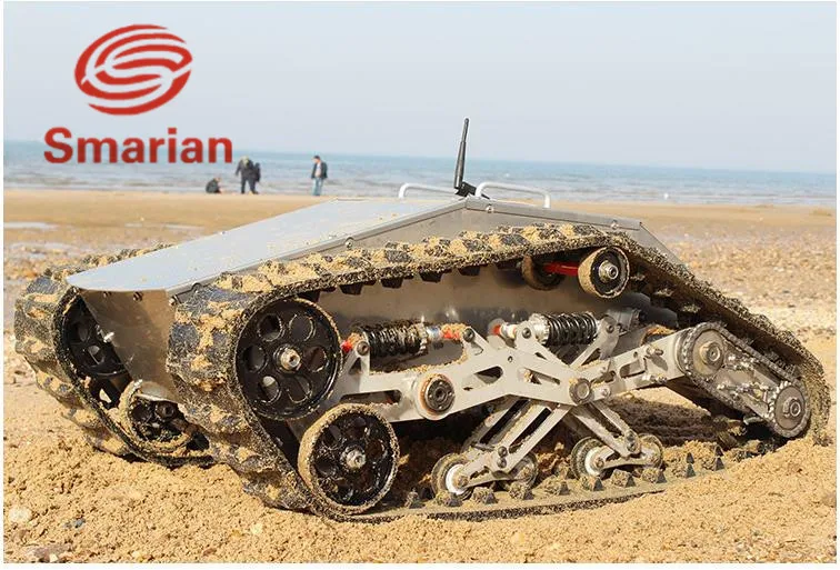 

Shock Suspension Tracked Robot Tank Chassis RC Smart Crawler Tank Platform Cross Obstacle Catpertillar With Max Load 50kg