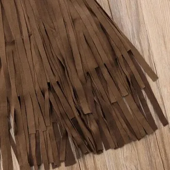 Toddler Baby Girls Tassel Skirts Kids Long Length Party Pageant Skirt Clothes 5