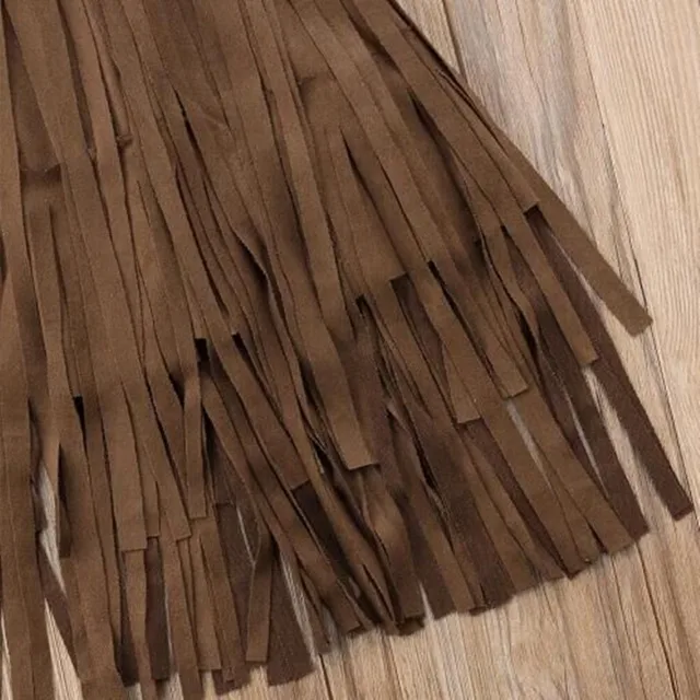Toddler Baby Girls Tassel Skirts Kids Long Length Party Pageant Skirt Clothes 5