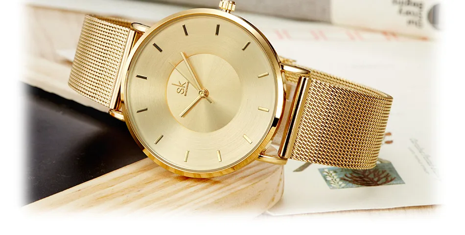 ultra fino dial relógios femininos de luxo