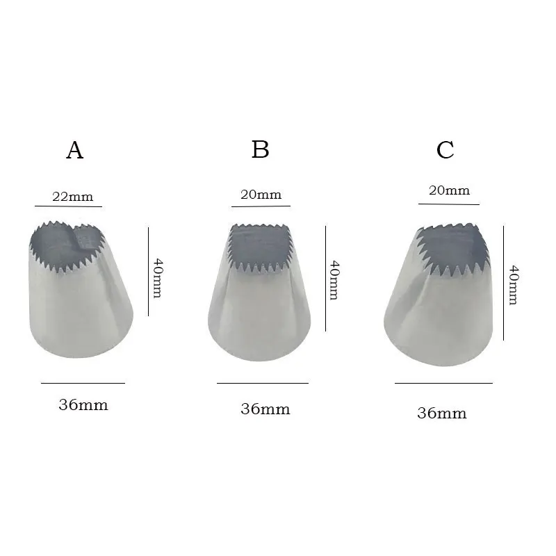 3 шт./компл. насадка для торта кондитерский мешок для крема советы металлический Кондитерские насадки для крема для кондитерского мешка
