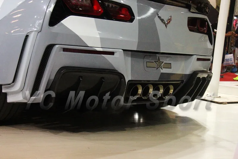 2014-2015 Chevrolet Corvette C7 Gemini Design Style Rear Diffuser FRP (22)