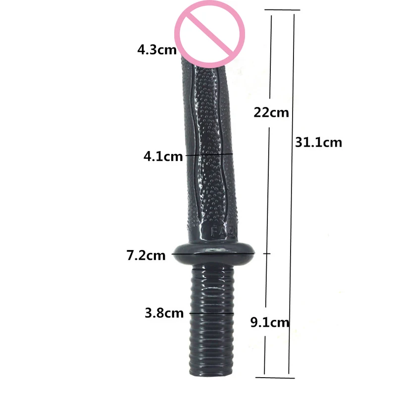 realistic dildo with screw handle convex particles texture vagina stimulate anus massage sex toys for women long penis dick