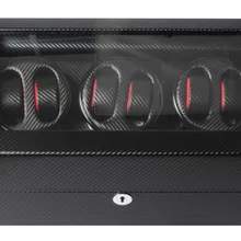 Высококлассный двигатель MABUCHI из углеродного волокна, намотка часов для автоматических часов, емкость для 6 часов с 7 сетками для хранения