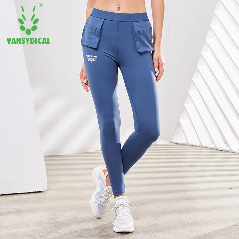 Женские спортивные Леггинсы Vansydical эластичные дышащие штаны для фитнеса с