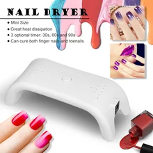 12 Вт светодиодный аппарат для сушки ногтей мини-лампа для ногтей ногти на руках, ногти на ногах гель-отверждения лампа Профессиональный гель для ногтей оборудование для маникюрного салона