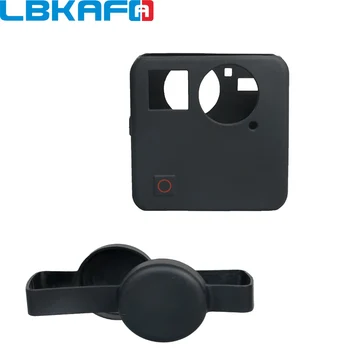 

LBKAFA 2 in 1 Silicone Protective Case Skin Rubber Cover + Lens Cap Case for GoPro Fusion 360-degree Camera