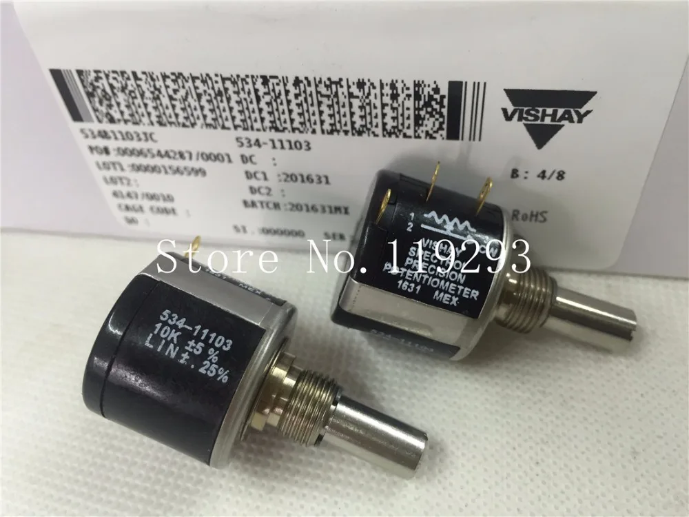 

[BELLA]English Vishay spectrol 534-1-1 100R 200R 500R 1K 2K 5K 10K 20K 50K 100K precision multi-turn potentiometer Europe-5P