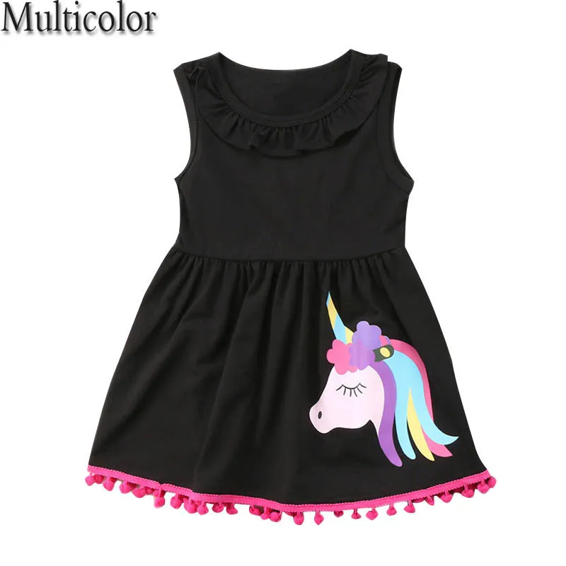 

Multicolor 2018 New Summer Girls Dress Animal Pattern Print Princess Dresses For Baby Girls Formal Party Dress Kids Clothes