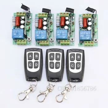 

Receiver & Transmitter 220V 1CH 10A Wireless Remote Control Relay Switch System Light Lamp LED SMD ON OFF