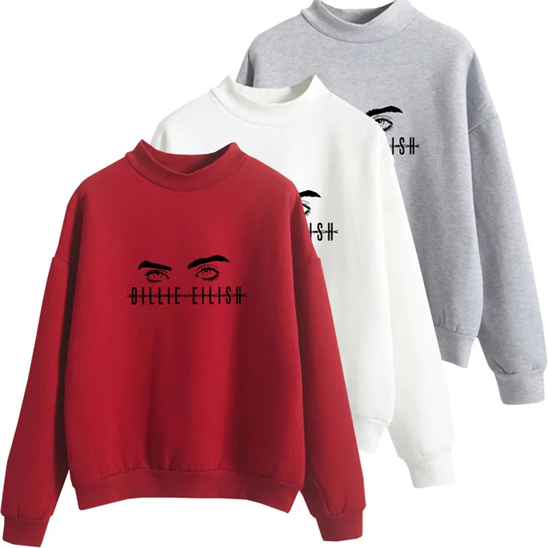 Fashion  Hoodie Women Long Sleeve Turtleneck Sweatshirt Turtleneck Hip Hop Pullover Jumper Harajuku Tracksuit