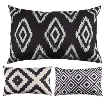 

Home Textile Classic Black Beige Abstract Geometry Throw Cushion Cover Pillow Case for Bedding Couch Home Decor Almofadas