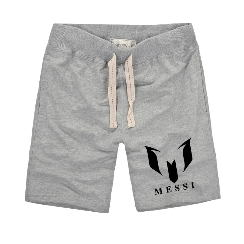 Black Friday Summer High Quality Men brand 100% Cotton Barcelona MESSI Printed Soccer Shorts Casual Sport Beach Surf Bermuda Masculina Shorts