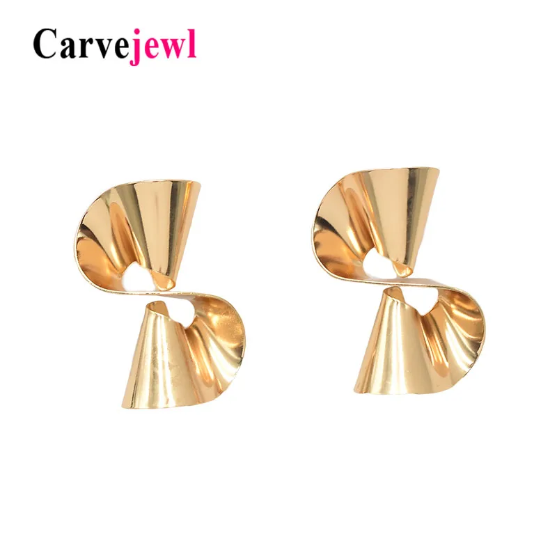 

Carvejewl new stud earrings unique lovely twisted 8 stamping stud earrings for women jewelry girl gift romantic Korean earrings